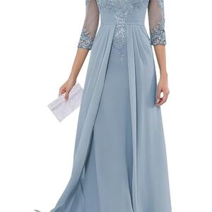 Elegant Blue Evening Gown
